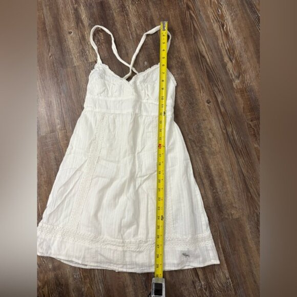Abercrombie Kids White Lace Y2K Lined Cotton Dress Size XL Preppy Cute Summer - Picture 4 of 8